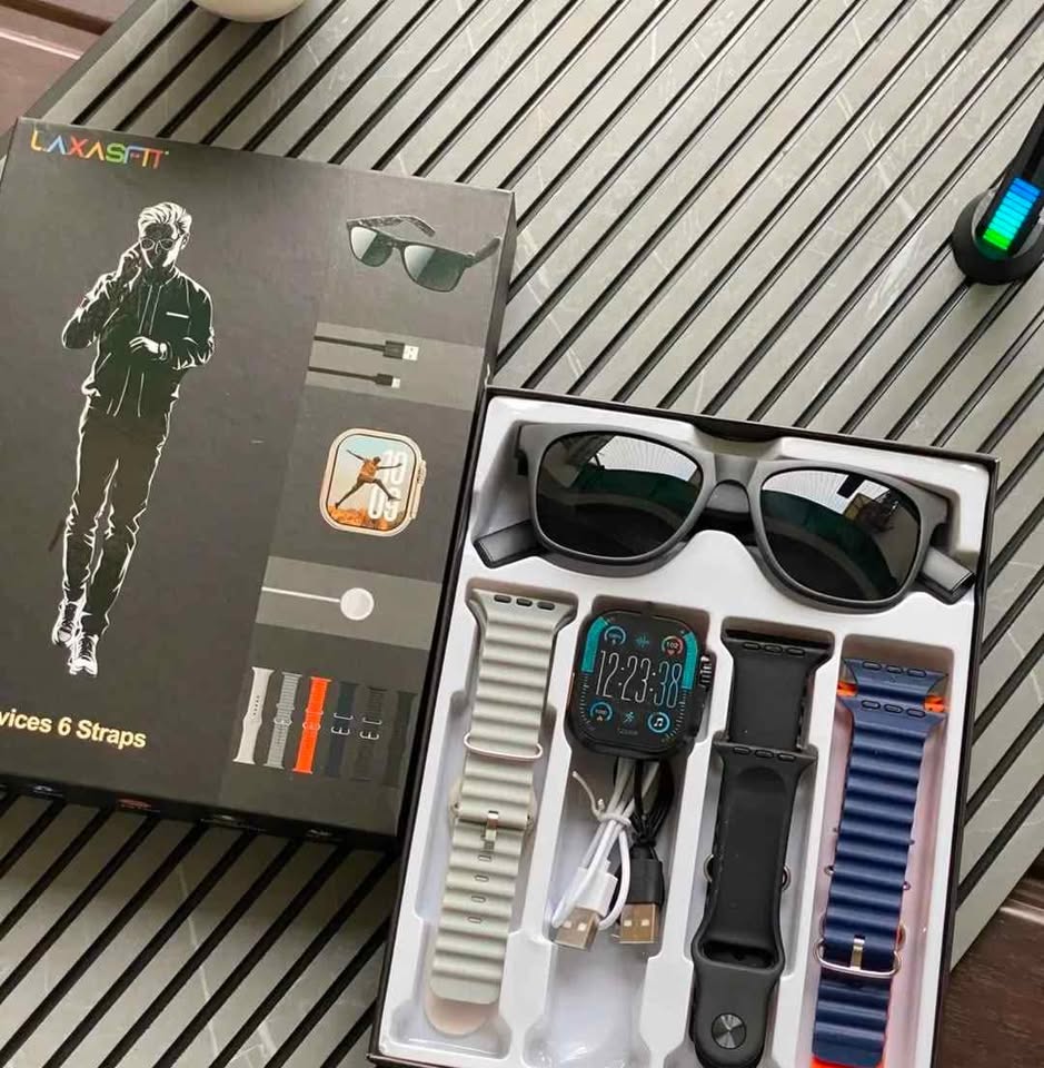 LAXASFIT Smartwatch Set – 2 Devices with 6 Straps
